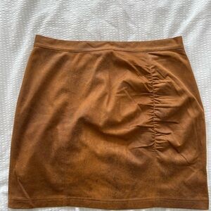 Free People Brown Suede Mini Skirt